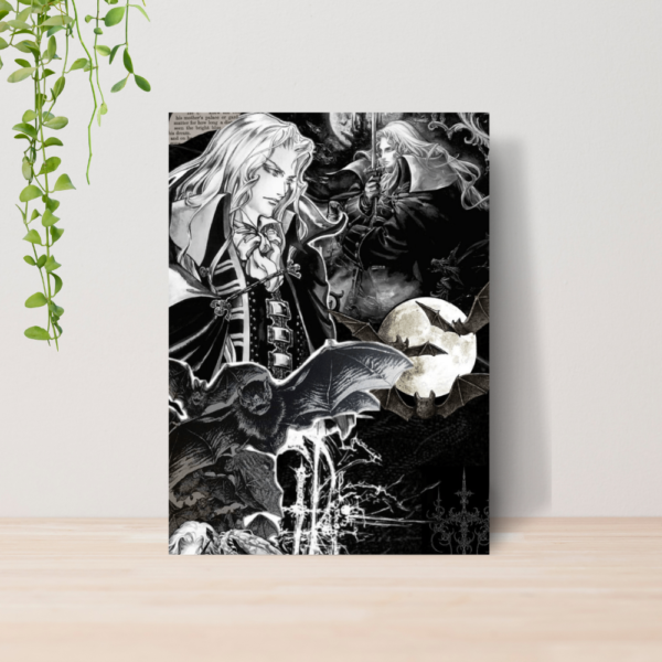 Quadro Alucard Drácula Vampiro A4 | Placa MDF 06