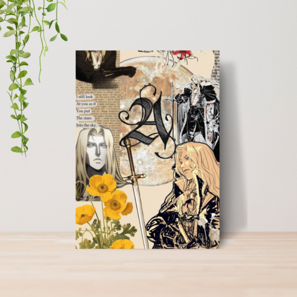 Quadro Alucard Drácula Vampiro A4 | Placa MDF 07