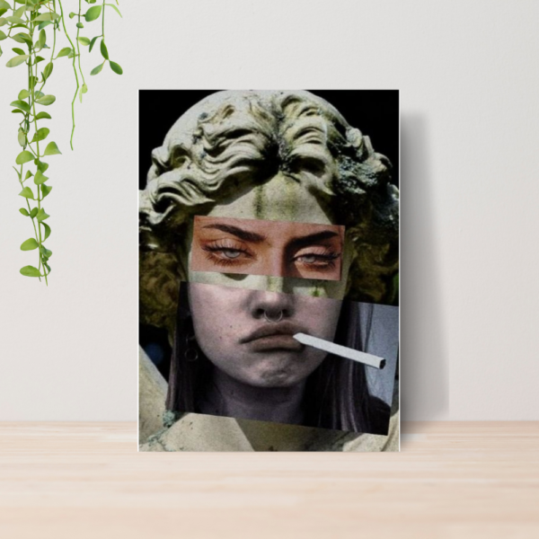 Quadro Artes Clássicas Engraçadas Monalisa A4 | Placa MDF 13