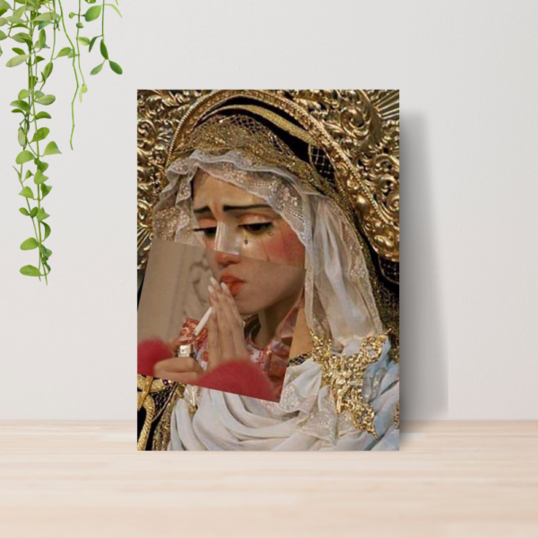 Quadro Artes Clássicas Engraçadas Monalisa A4 | Placa MDF 14