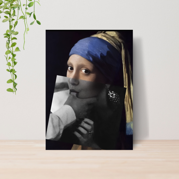 Quadro Artes Clássicas Engraçadas Monalisa A4 | Placa MDF 16