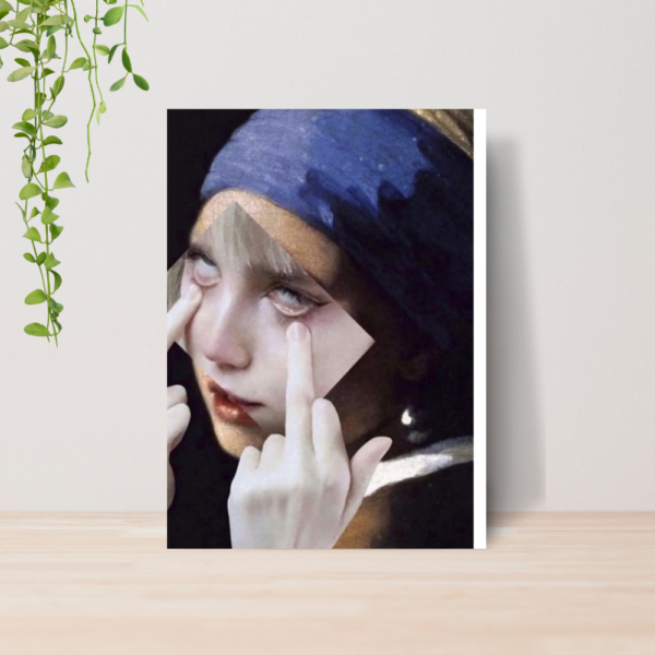 Quadro Artes Clássicas Engraçadas Monalisa A4 | Placa MDF 17