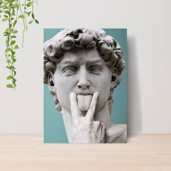 Quadro Artes Clássicas Engraçadas Monalisa A4 | Placa MDF 19