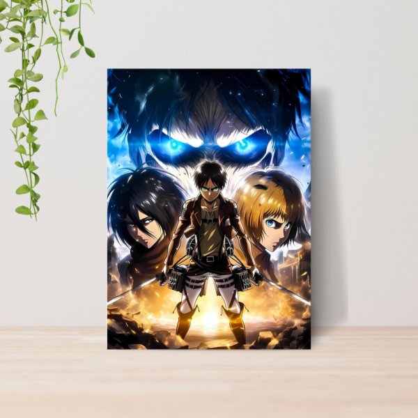 Quadro Attack on Titan Anime A4 | Placa MDF 10