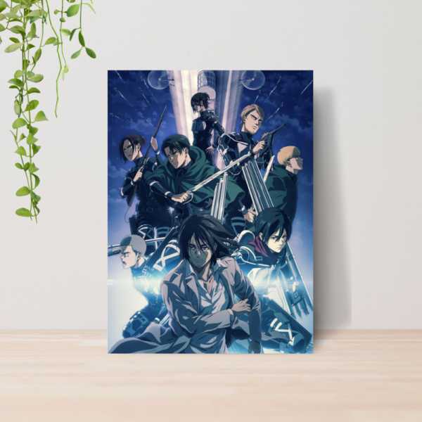 Quadro Attack on Titan Anime A4 | Placa MDF 14