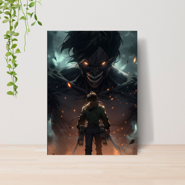 Quadro Attack on Titan Anime A4 | Placa MDF 17
