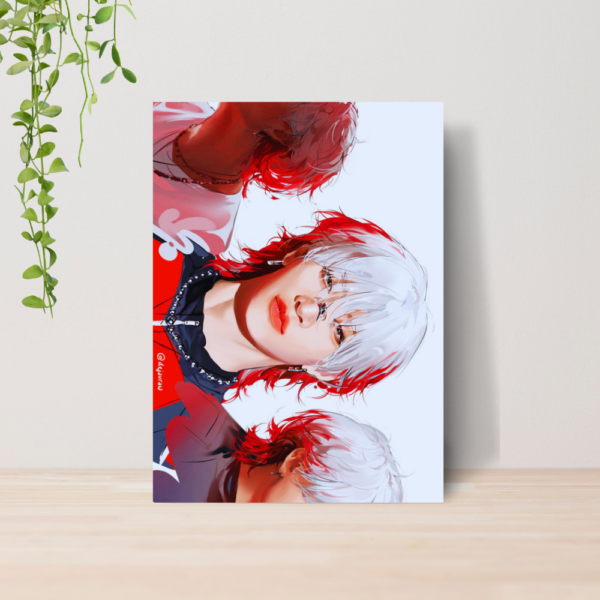 Quadro Bang Chan Stray Kids Kpop A4 | Placa MDF 09