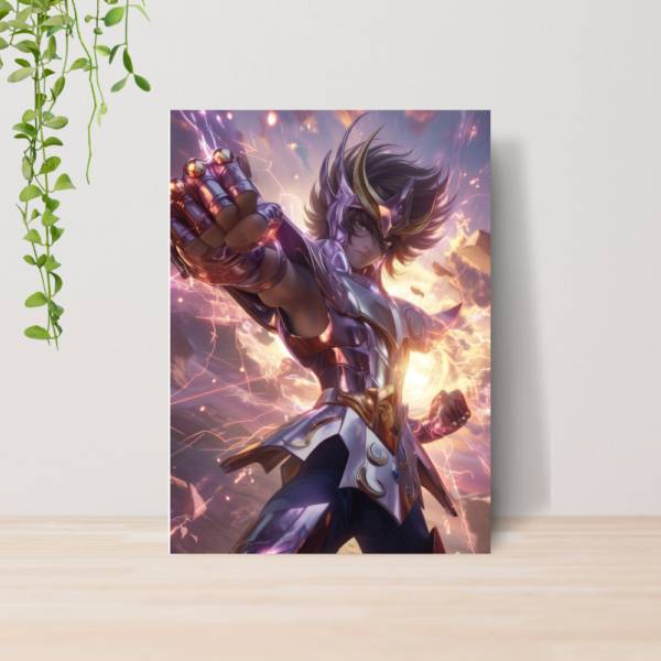 Quadro Cavaleiros do Zodiaco Anime A4 | Placa MDF 01