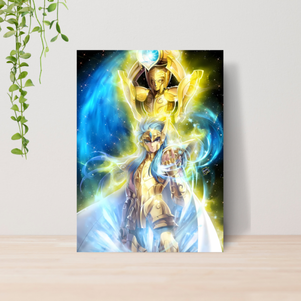Quadro Cavaleiros do Zodiaco Anime A4 | Placa MDF 14