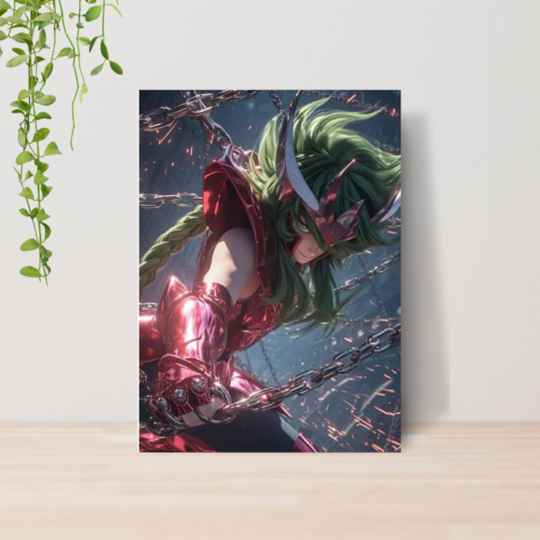 Quadro Cavaleiros do Zodiaco Anime A4 | Placa MDF 15