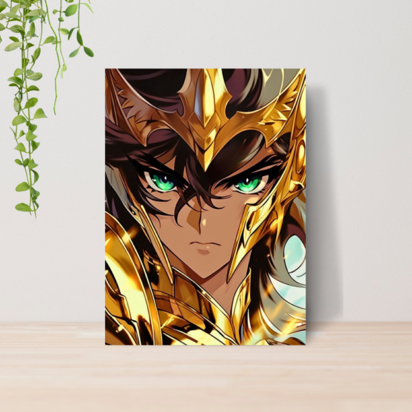 Quadro Cavaleiros do Zodiaco Anime A4 | Placa MDF 18