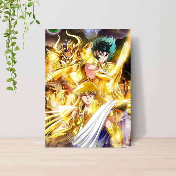 Quadro Cavaleiros do Zodiaco Anime A4 | Placa MDF 19