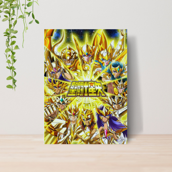 Quadro Cavaleiros do Zodiaco Anime A4 | Placa MDF 02