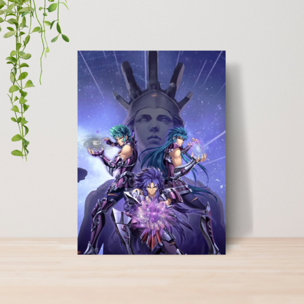 Quadro Cavaleiros do Zodiaco Anime A4 | Placa MDF 08