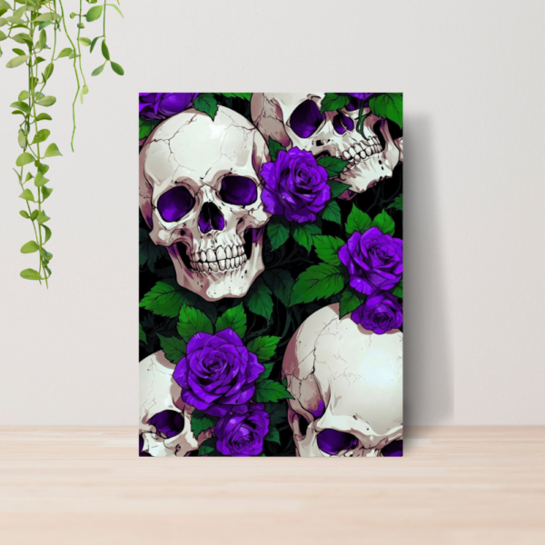 Quadro Caveiras Punk Gótico Dark A4 | Placa MDF 01