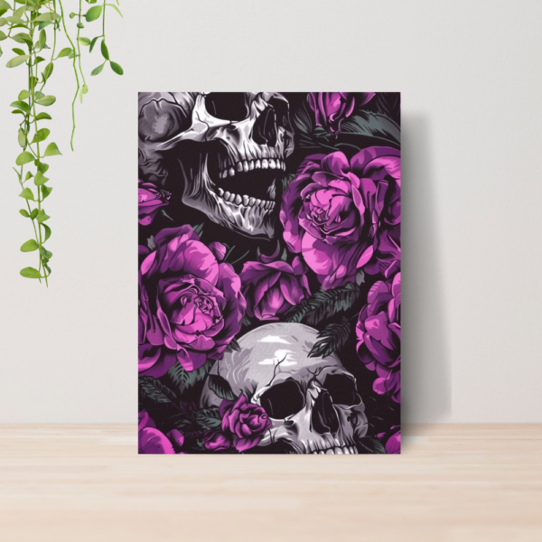 Quadro Caveiras Punk Gótico Dark A4 | Placa MDF 03
