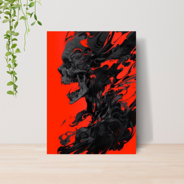 Quadro Caveiras Punk Gótico Dark A4 | Placa MDF 05