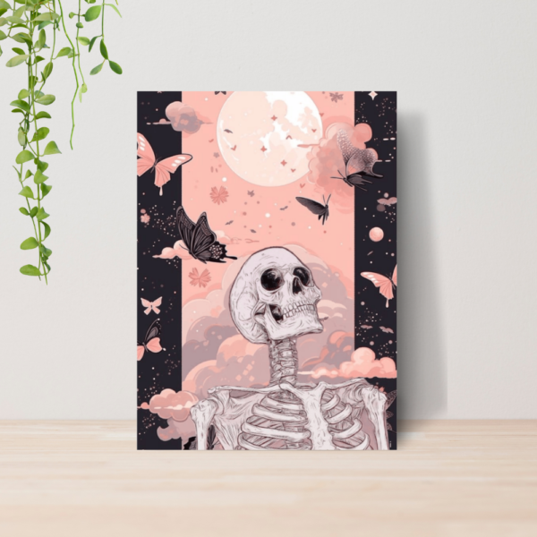 Quadro Caveiras Punk Gótico Dark A4 | Placa MDF 06