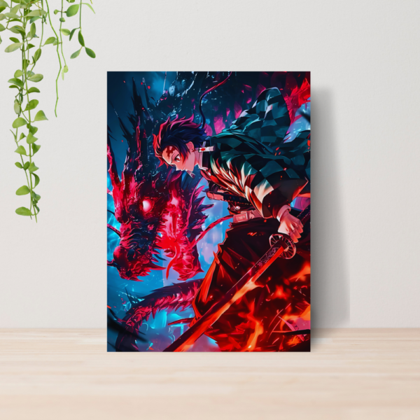 Quadro Demon Slayer Kimetsu No Yaiba Anime A4 | Placa MDF 04