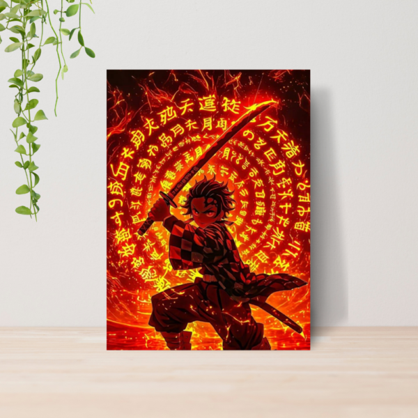 Quadro Demon Slayer Kimetsu No Yaiba Anime A4 | Placa MDF 08
