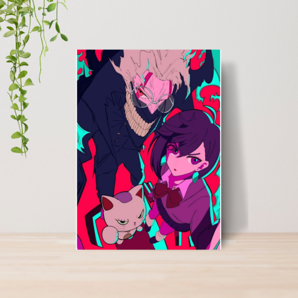 Quadro Dan da Dan Anime A4 | Placa MDF 13