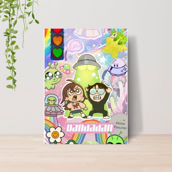 Quadro Dan da Dan Anime A4 | Placa MDF 16