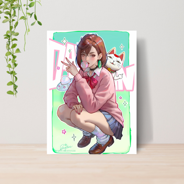 Quadro Dan da Dan Anime A4 | Placa MDF 19
