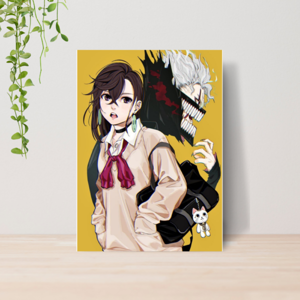 Quadro Dan da Dan Anime A4 | Placa MDF 20