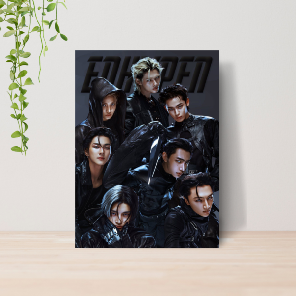 Quadro Enhypen Kpop Boy Group A4 | Placa MDF 10