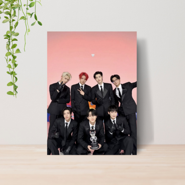 Quadro Enhypen Kpop Boy Group A4 | Placa MDF 02
