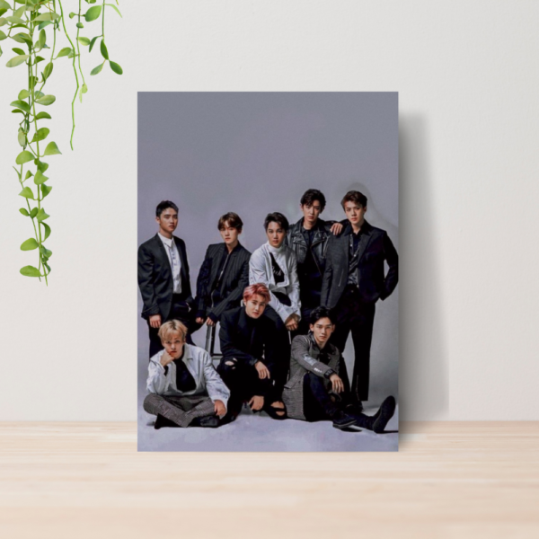 Quadro EXO Kpop Boy Group A4 | Placa MDF 02