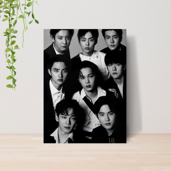 Quadro EXO Kpop Boy Group A4 | Placa MDF 05