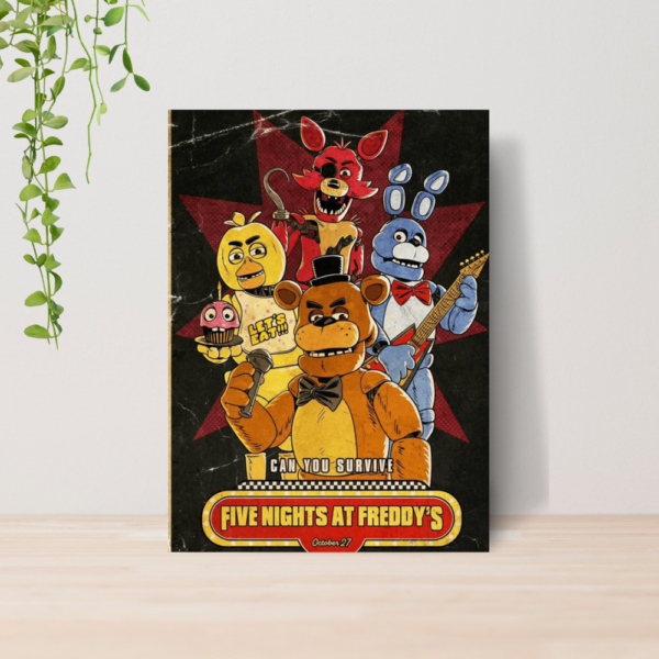 Quadro Five Nights at Freddy s FNAF A4 | Placa MDF 10