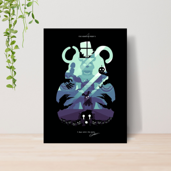 Quadro Five Nights at Freddy s FNAF A4 | Placa MDF 03