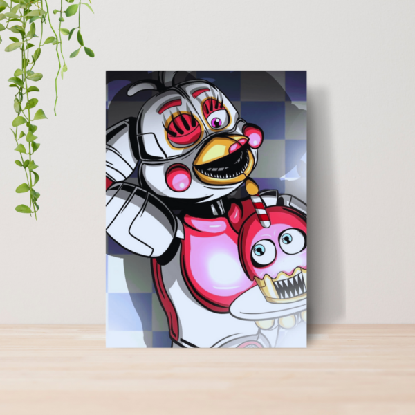 Quadro Five Nights at Freddy s FNAF A4 | Placa MDF 07