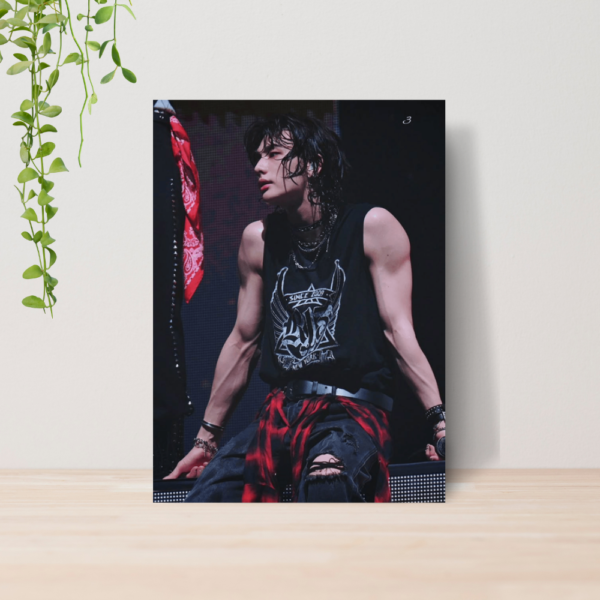 Quadro Hyunjin Stray Kids Kpop A4 | Placa MDF 01