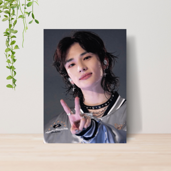 Quadro Hyunjin Stray Kids Kpop A4 | Placa MDF 05