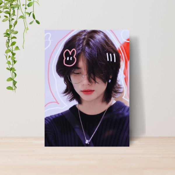 Quadro Hyunjin Stray Kids Kpop A4 | Placa MDF 06