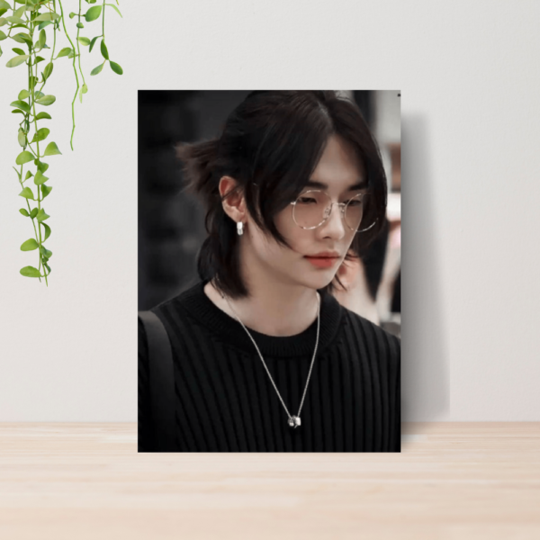 Quadro Hyunjin Stray Kids Kpop A4 | Placa MDF 08