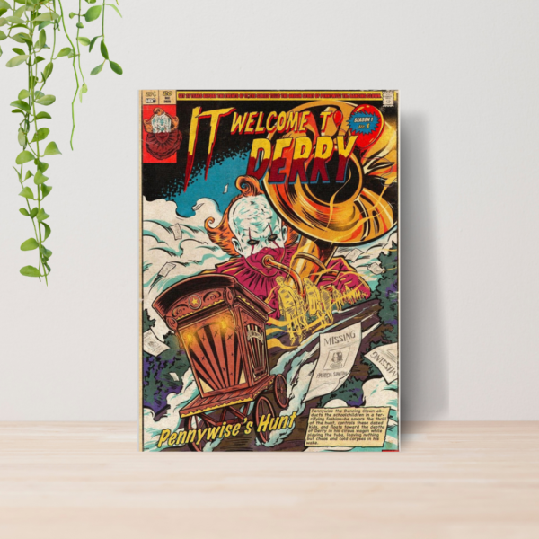 Quadro IT Bem Vindo a Derry Terror A4 | Placa MDF 02
