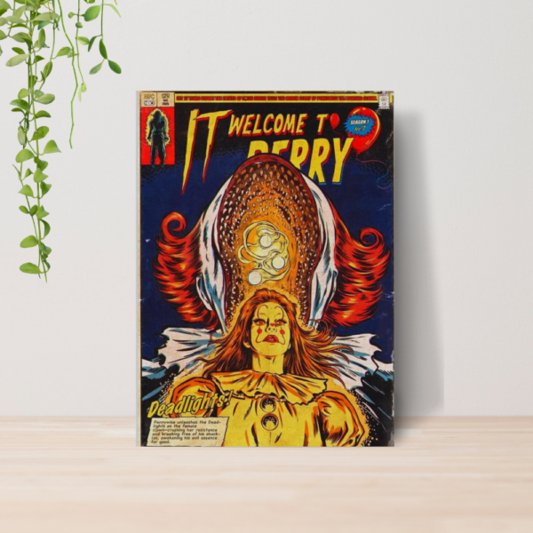 Quadro IT Bem Vindo a Derry Terror A4 | Placa MDF 05