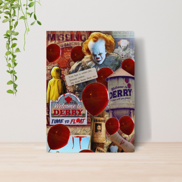 Quadro IT Bem Vindo a Derry Terror A4 | Placa MDF 09
