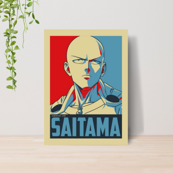 Quadro One Punch Man Saitama Anime A4 | Placa MDF 01