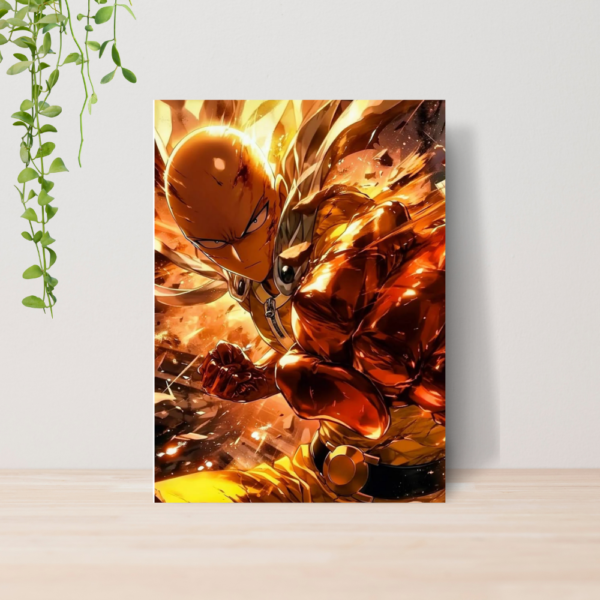 Quadro One Punch Man Saitama Anime A4 | Placa MDF 11