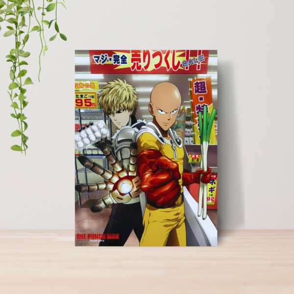 Quadro One Punch Man Saitama Anime A4 | Placa MDF 04