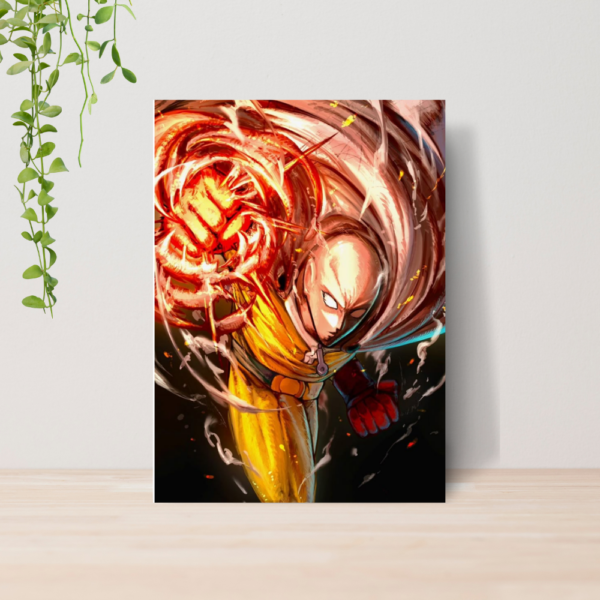 Quadro One Punch Man Saitama Anime A4 | Placa MDF 06