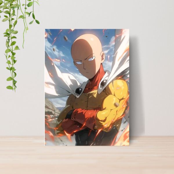 Quadro One Punch Man Saitama Anime A4 | Placa MDF 07