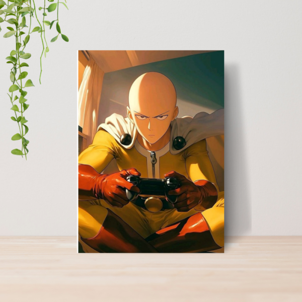 Quadro One Punch Man Saitama Anime A4 | Placa MDF 08