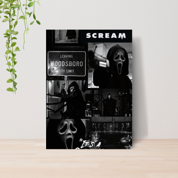Quadro Ghost Face Panico Terror A4 | Placa MDF 14