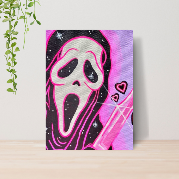 Quadro Ghost Face Panico Terror A4 | Placa MDF 17